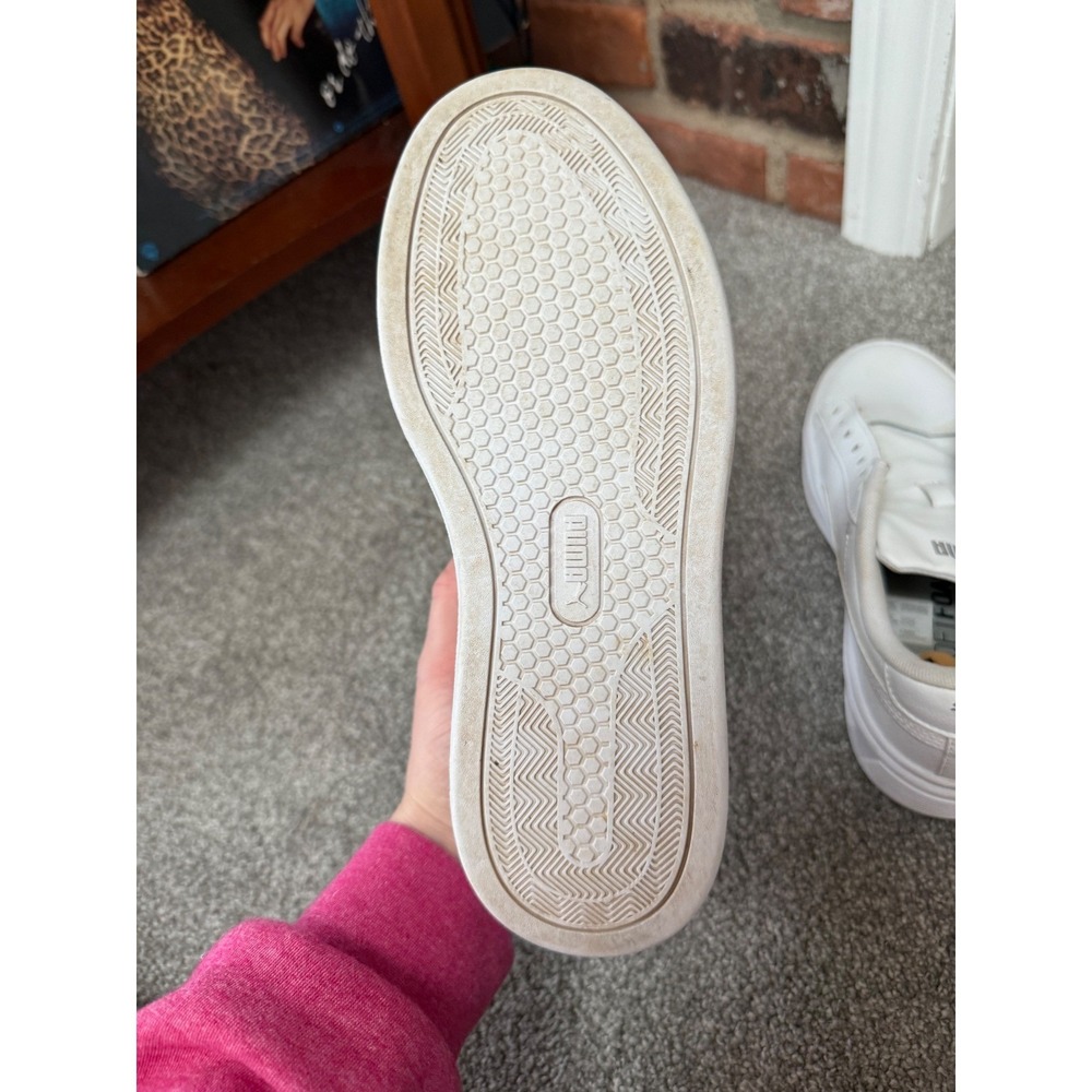 Puma Smash Platform V3 Womens Size7 White Athletic Leather Shoes Sneaker - Picture 5 of 5
